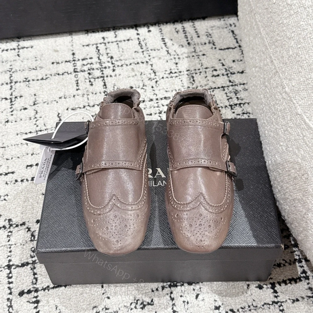 高仿Prada*2EG469B小牛皮懶人鞋朱潤色免檢版 — view 1