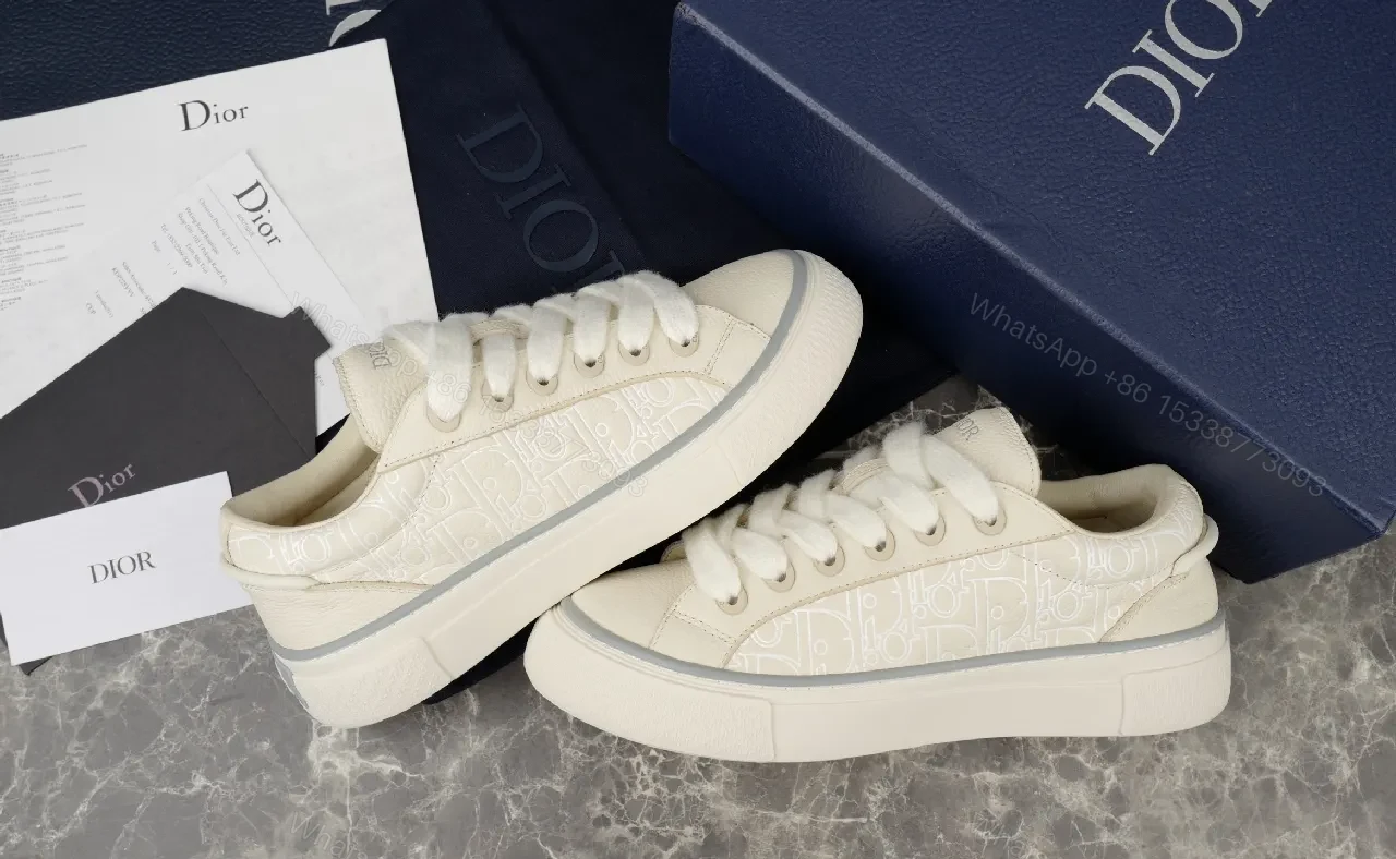View 6 of White Leather Minimalist Low-Top Sneakers with Luxe Trim