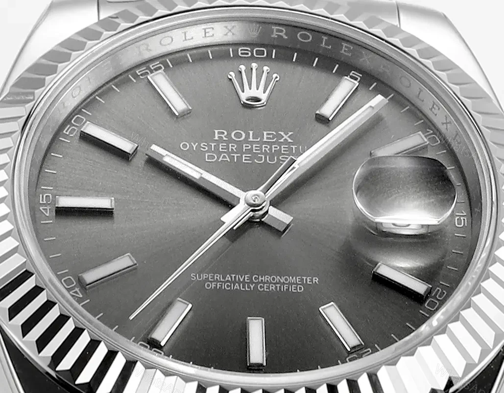 View 6 of BT Factory Clean Factory DDF Classic Grey Fluted Bezel Watch