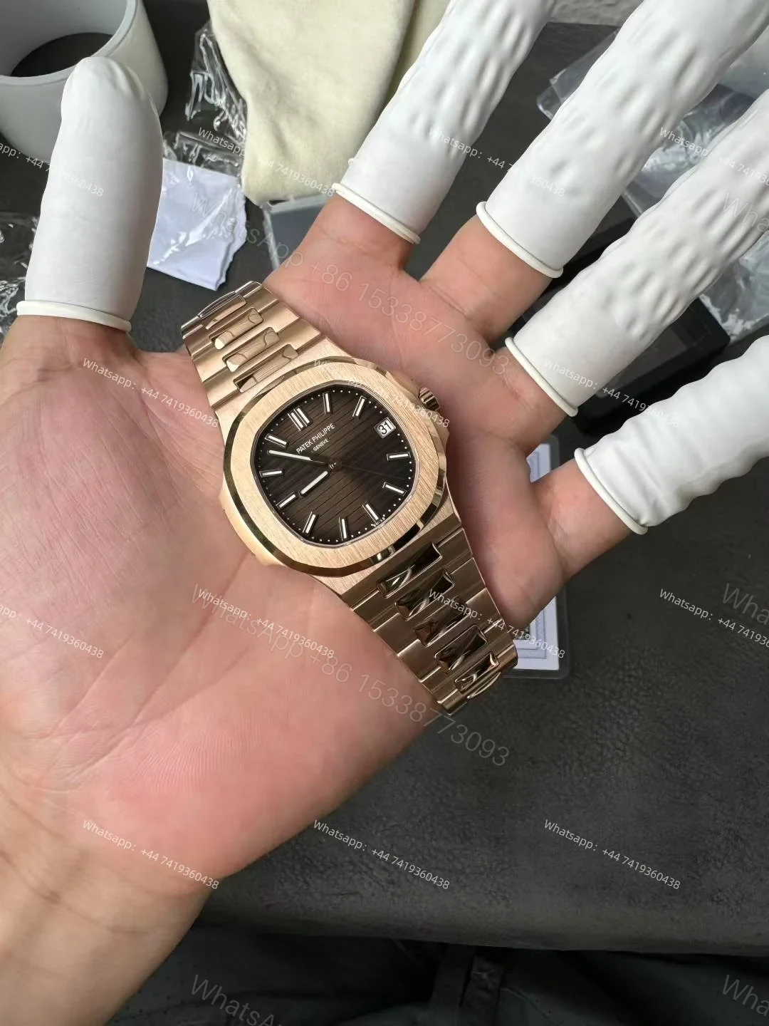 View 7 of Patek Philippe Super Clone Nautilus 5711 Rose Gold Brown Dial 40MM