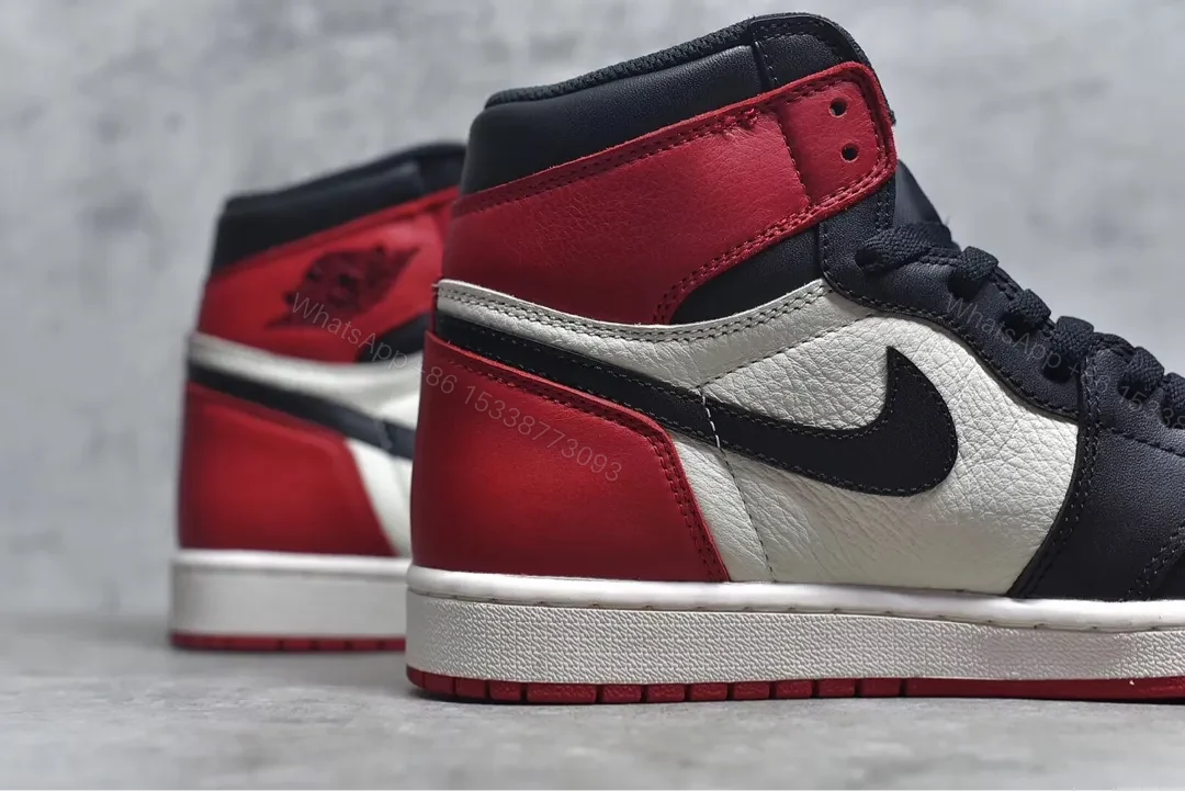 View 4 of Air Jordan 1 Retro High Bred Toe Reps