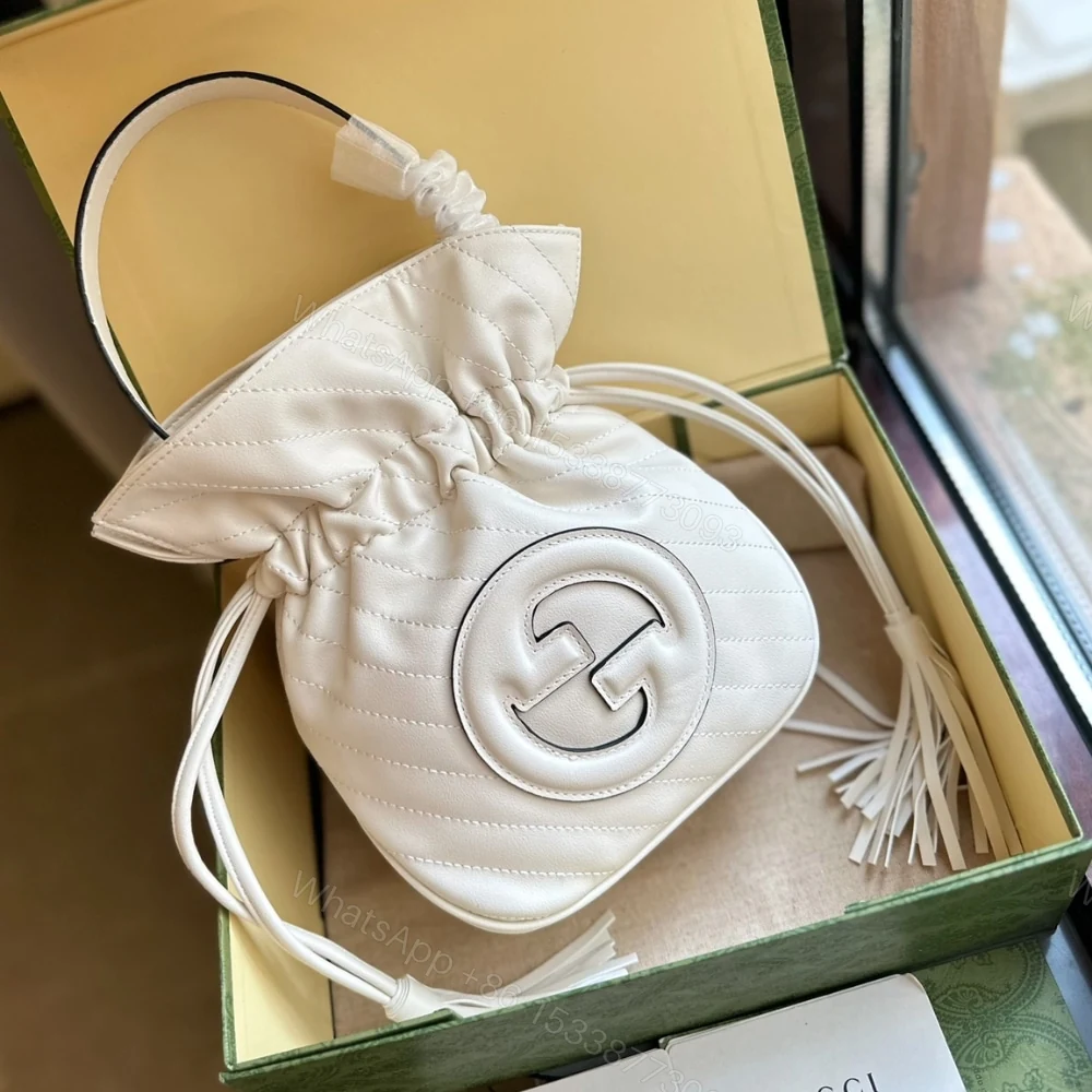 View 2 of Gucci Blondie Mini Bucket Bag White 19Cm