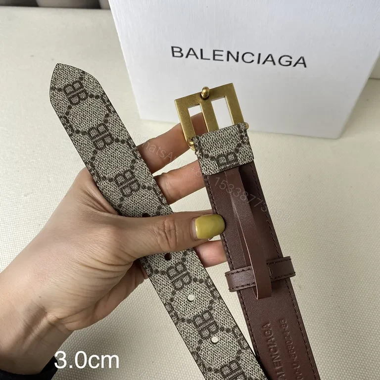 View 2 of Bold Monogram Belt: Gold Buckle, Canvas, Luxe Casual