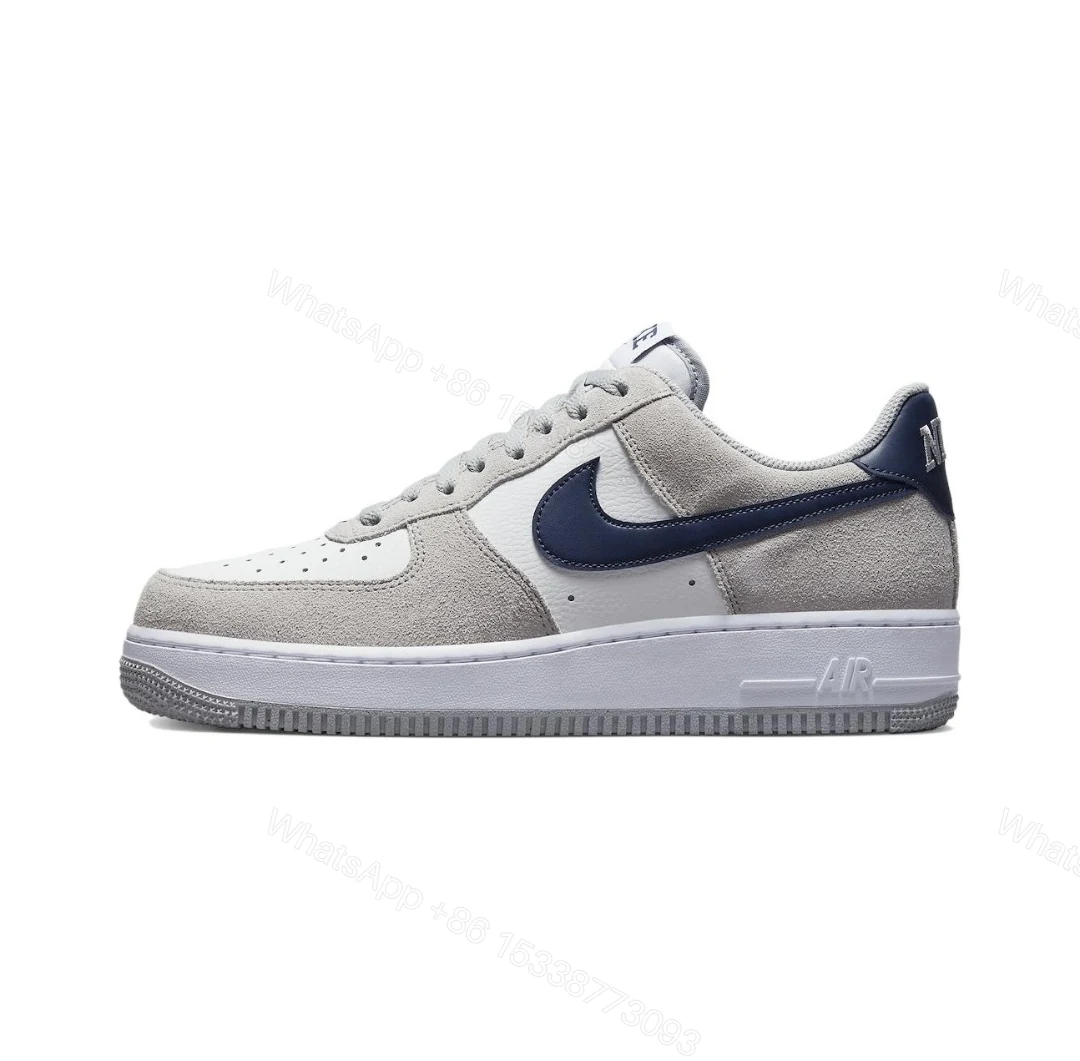 View 4 of Nike Air Force 1 Low Sneakers White Gray Blue