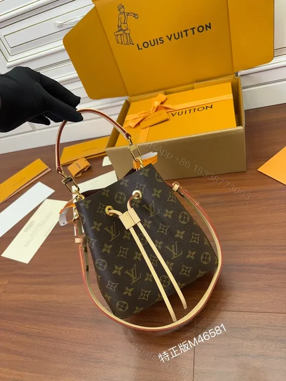 View 9 of Elegant Monogram Barrel Bag â€” LV Canvas, Leather Trim, Adjustable Strap, Day-to-Night Luxury