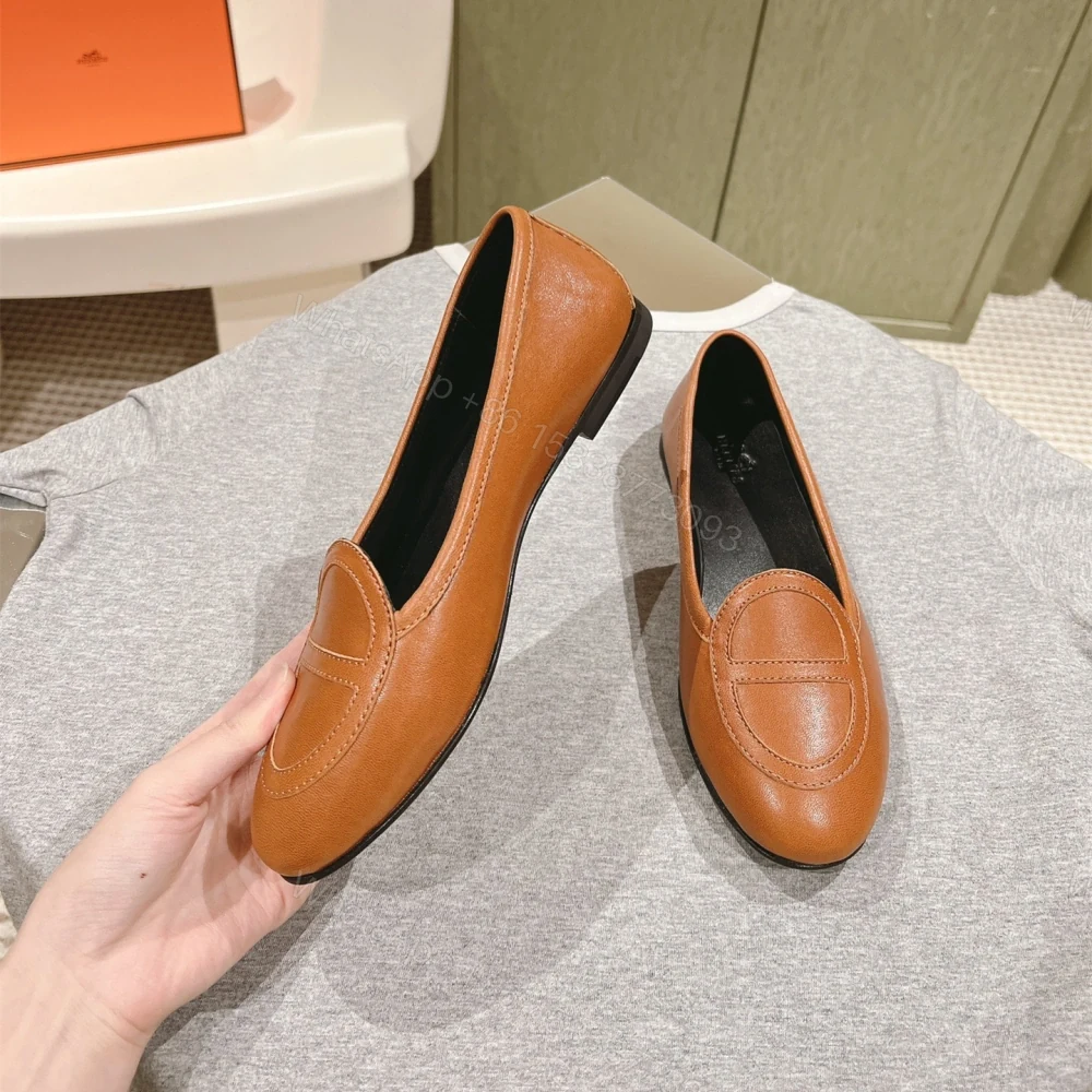 View 3 of 高仿Hermes*H242060Z1W山羊皮套腳單鞋棕色免檢版
