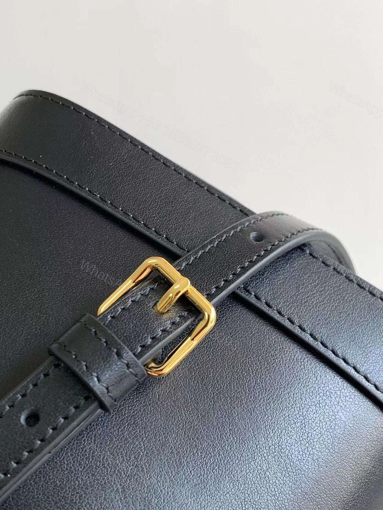 View 6 of Celine Small Bucket Cuir Triomphe Mini Black Bucket Bag 19.5x16x7cm