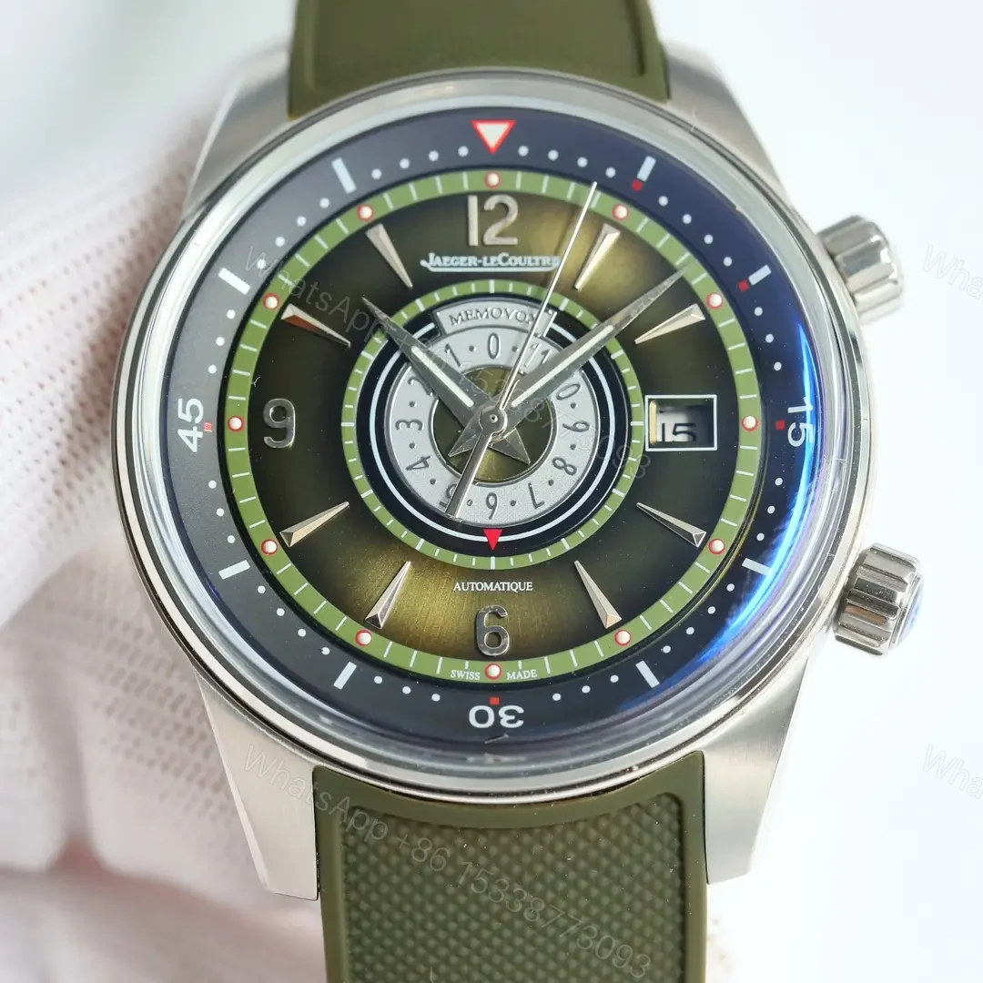 Jaeger LeCoultre Green Beichen Watch Rubber Strap Ultimate 42MM JLC-POL-GRN-RUB-42 — view 1