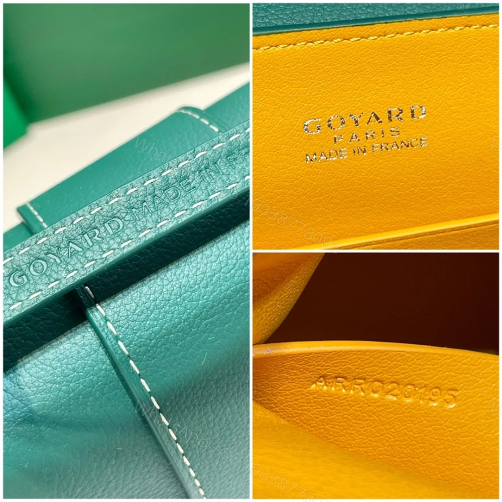 View 9 of 高仿Goyard*SAIGONR櫸木手柄單肩包綠色免檢版