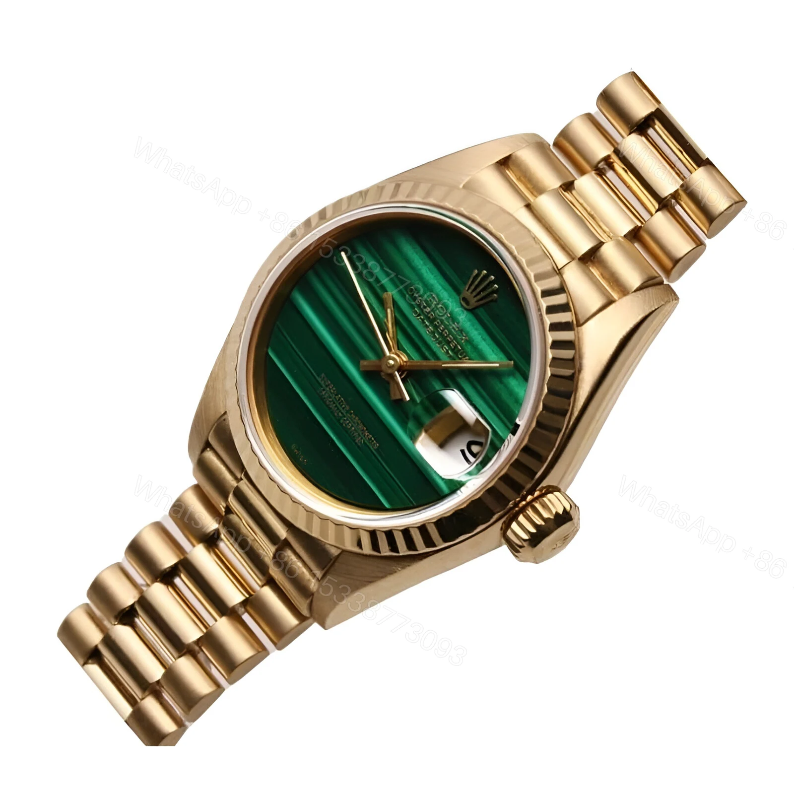 View 2 of Rolex Datejust 69178 Yellow Gold Malachite Dial Replica