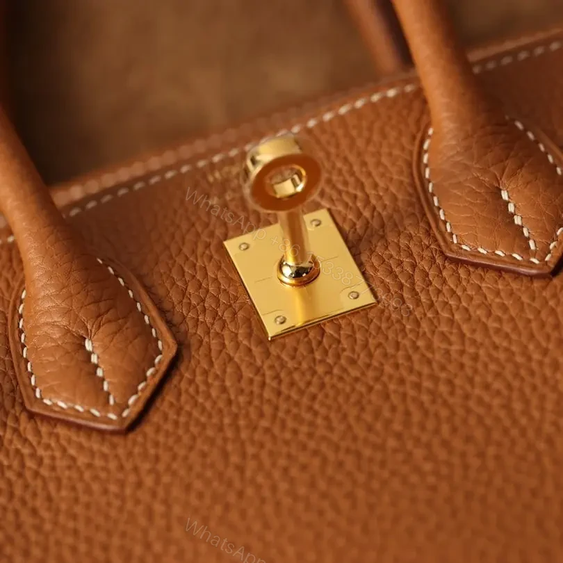 View 12 of 高仿Hermes*Birkin25金棕色金扣免檢版