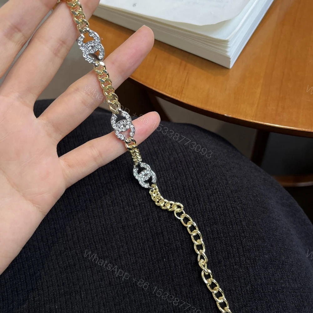 View 6 of Chanel Interlocking Bracelet Gold Silver And Transparent Ab6442 B06011 Nc835