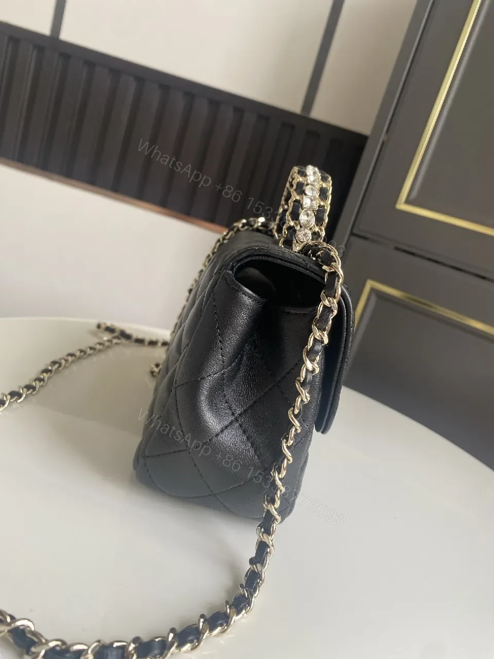 View 3 of Quilted Lambskin Bag: Classic Luxury, Compact Crossbody