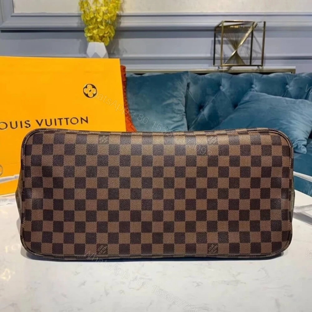 View 5 of Louis Vuitton Neverfull GM Damier Ebene Cerise Red 39Cm N40597
