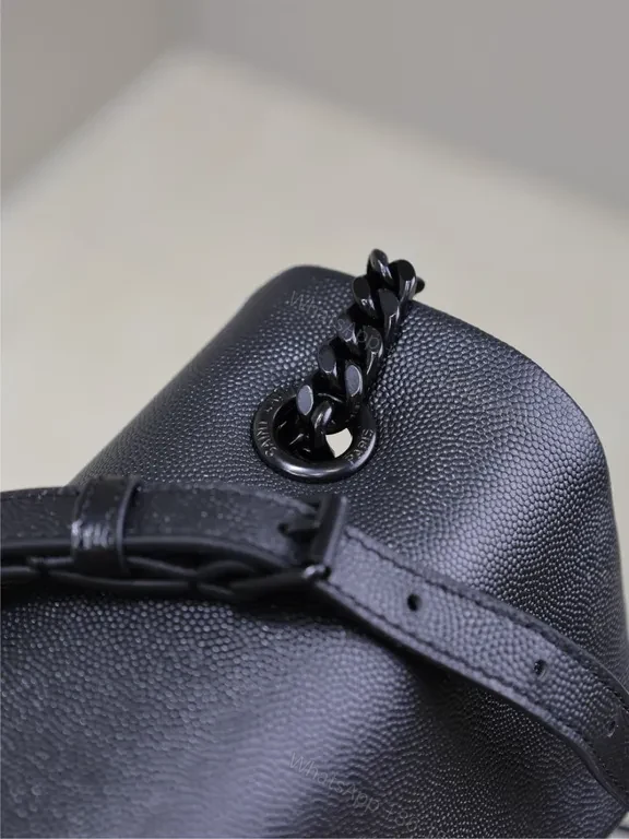 View 5 of Chic YSL Textured Leather Crossbody: Subtle Luxury Bag