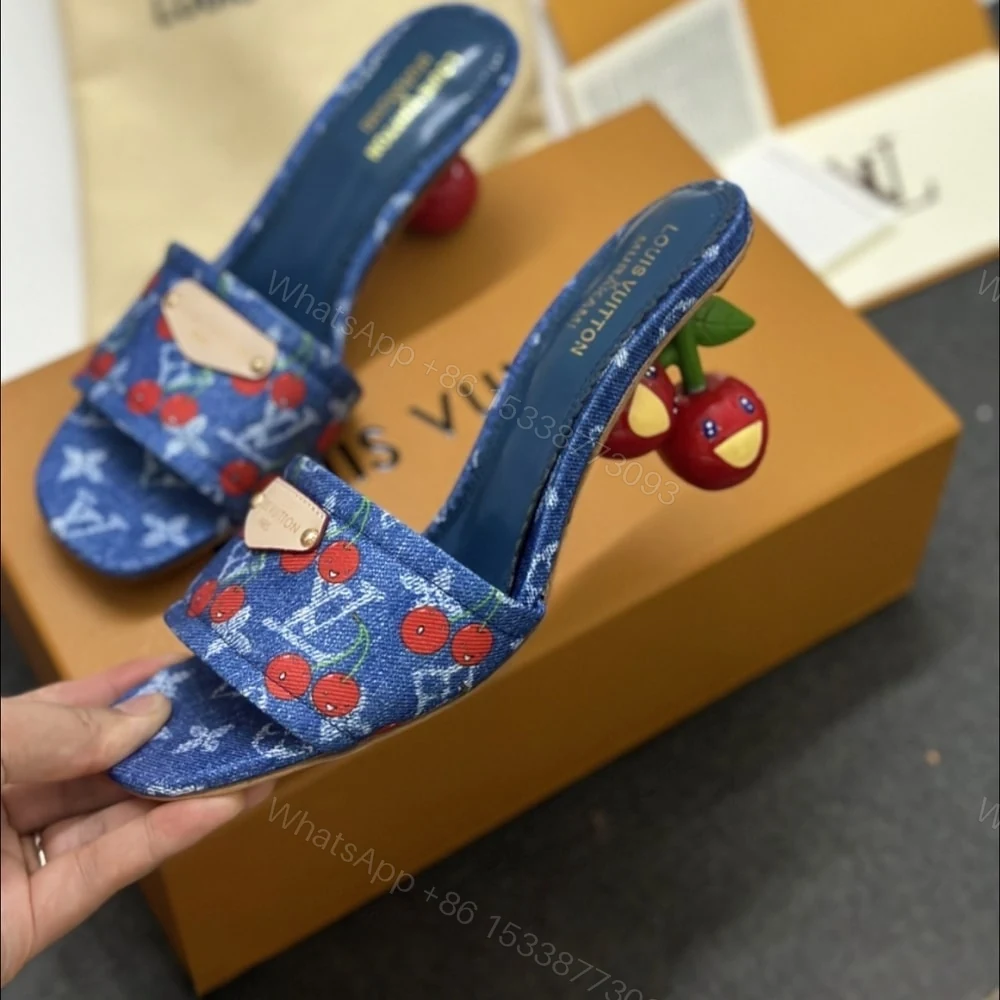 View 2 of LOUIS VUITTON X TAKASHI MURAKAMI LILY MULE DENIM BLUE 1AHLTF