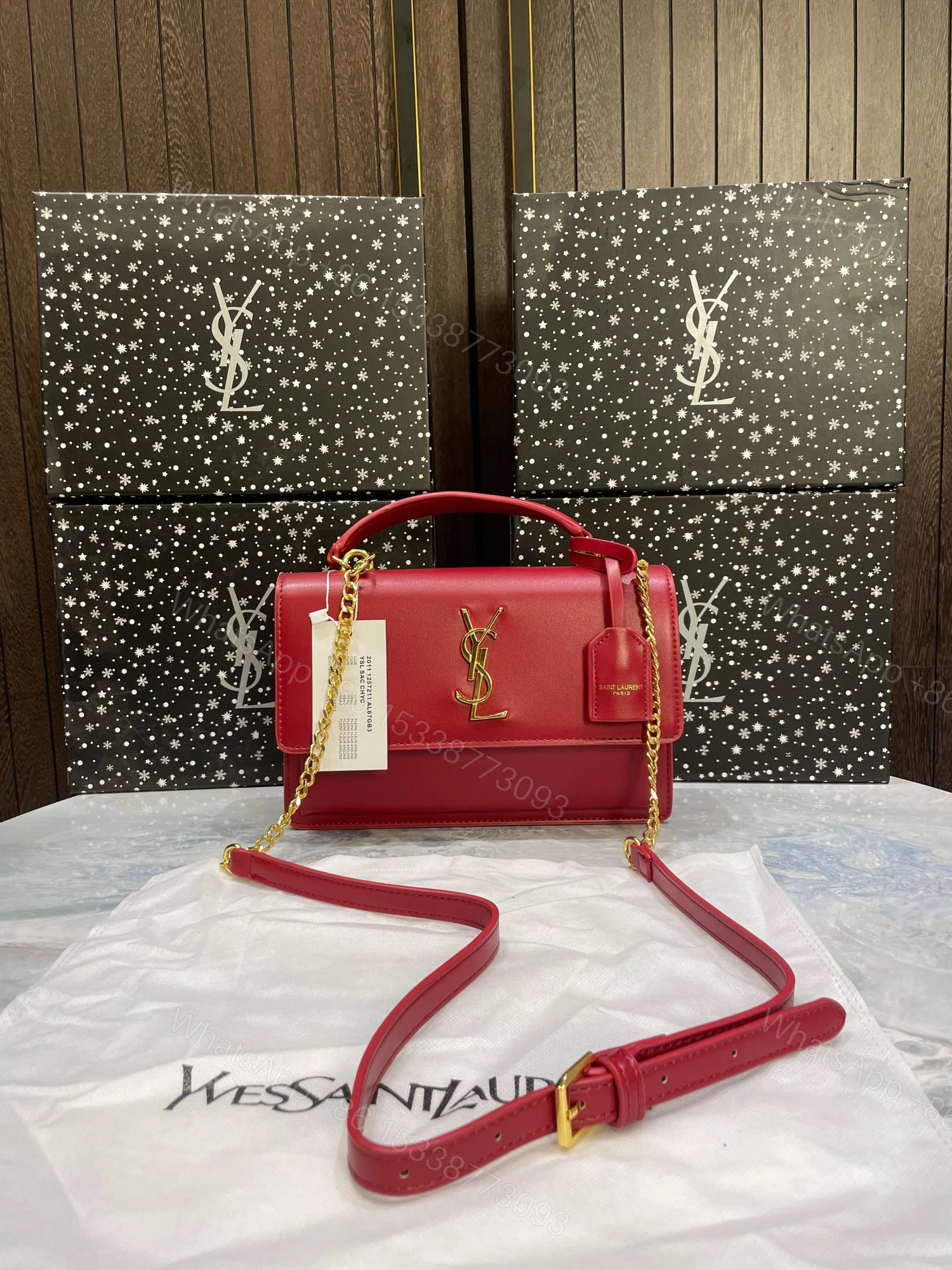 View 10 of FIRST COPY Ysl Sunset In Matte Finish Leather Ba