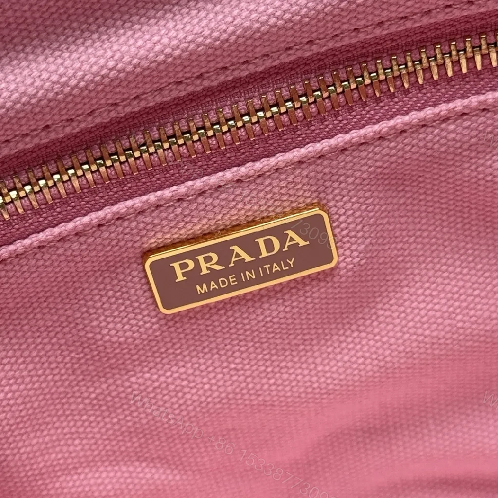 View 4 of Chic Pink Canvas Mini Bag with Textured Finish and Hardware