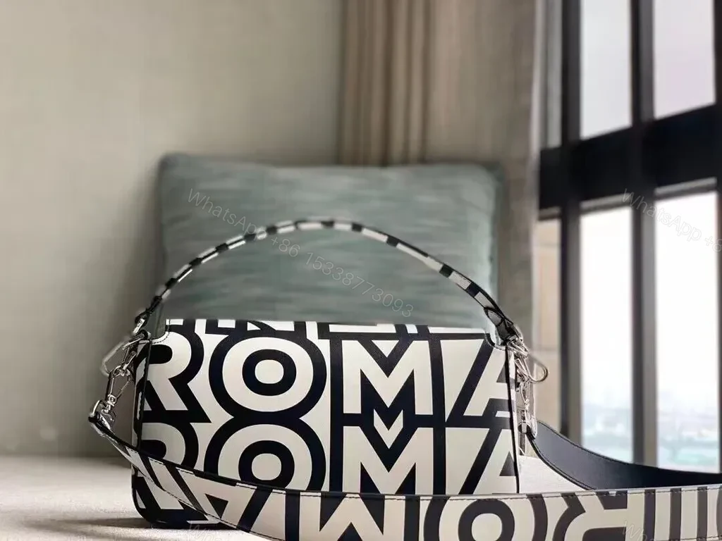 View 4 of Black Plus Logo Luxe Bag: Monogram Top Handle Crossbody