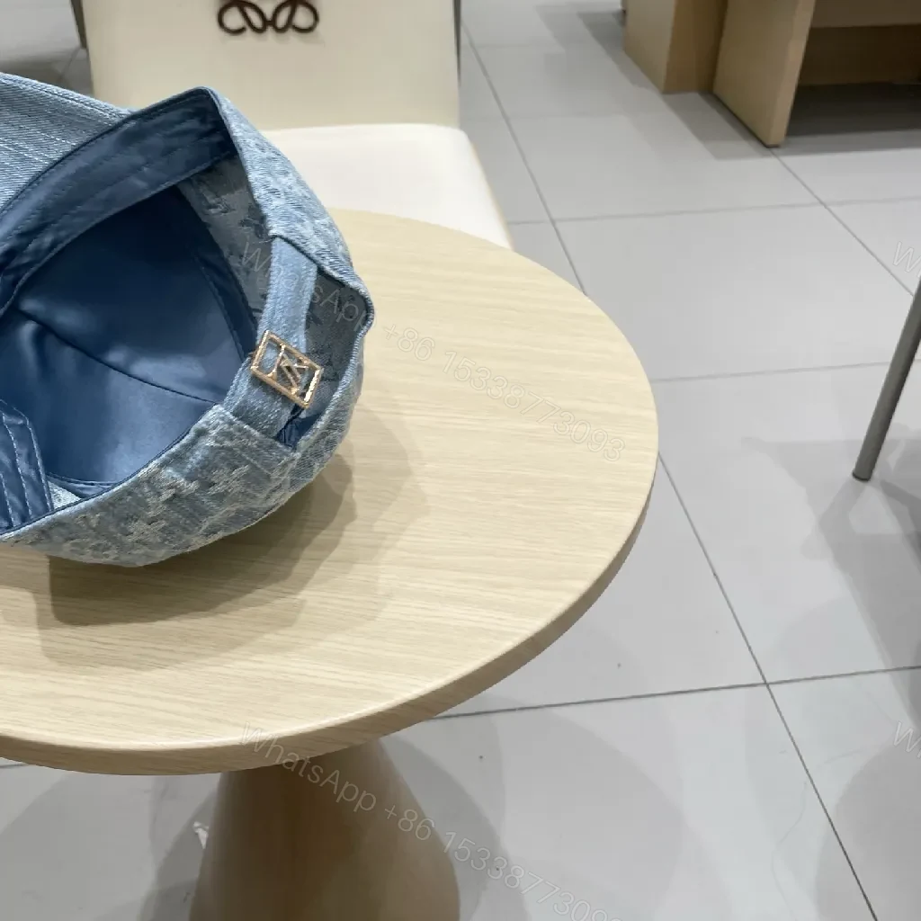 View 9 of Denim-Luxe Monogram Cap: Subtle Luxury Cap