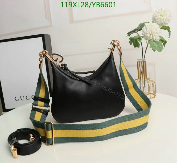 View 6 of Black Gucci Small Shoulder Bag Lookalike VRX310