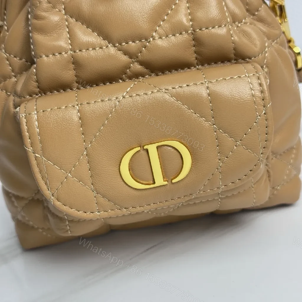 View 5 of Warm Quilted Bucket Bag - Gold Hardware Everyday Luxury
