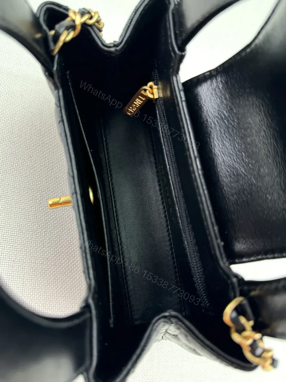 View 5 of Chic Quilted Mini Handbag with Gold Turn-Lock Hardware
