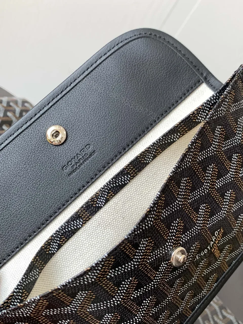 View 3 of Structured Tote: Goyard‐Inspired Pattern, Durable Craftsmanship