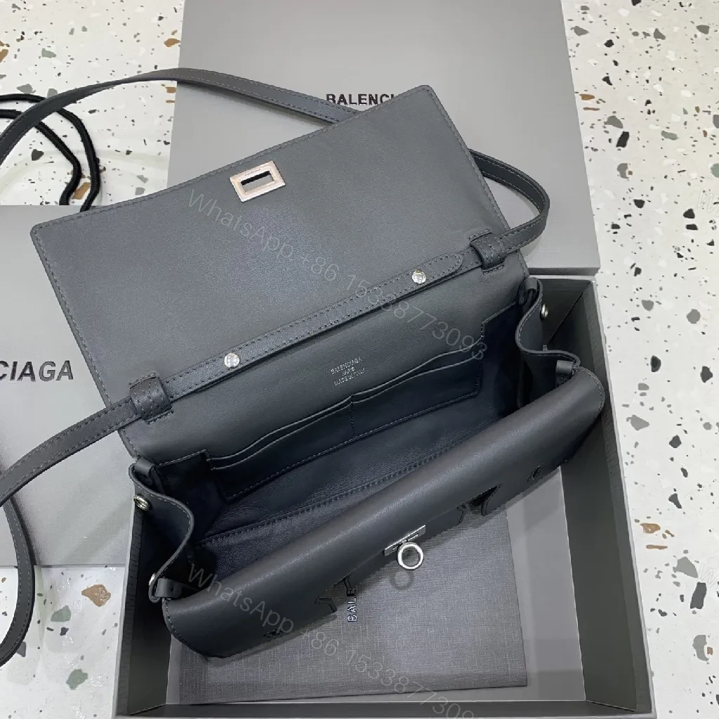 View 5 of Structured Minimalist Crossbody Bag: Leather, Minimal Hardware, Versatile Carry