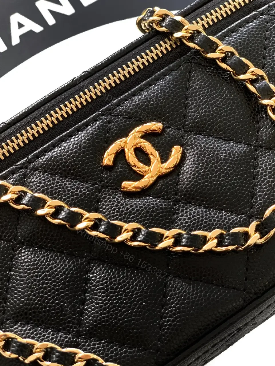 View 8 of Quilted Leather Mini Bag: Gold Hardware, Crossbody Style
