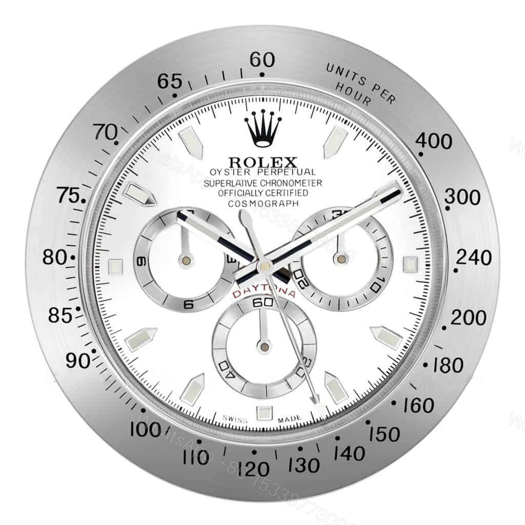 View 2 of ROLEX WALL CLOCK – ROLEX DAYTONA SILVER