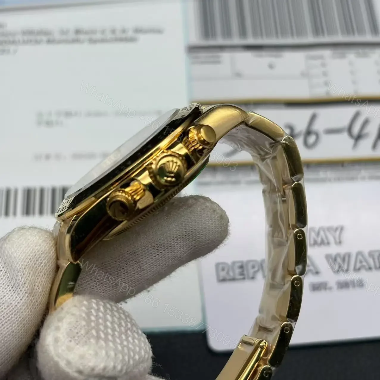 View 6 of Super Replica Rolex Cosmograph Daytona “Meteorite” 116508 Gold