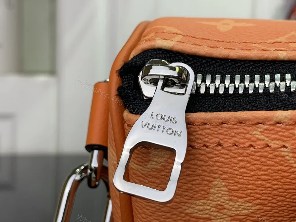 View 9 of Vibrant Orange Louis-Style Satchel: Bold Everyday Luxe Bag