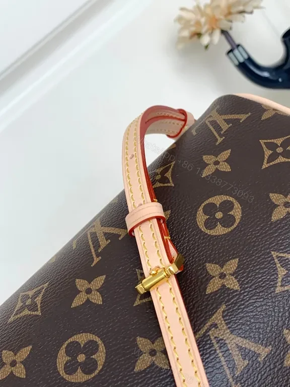 View 4 of Louis Monogram Carry: City-Ready Leather-Trim Handbag