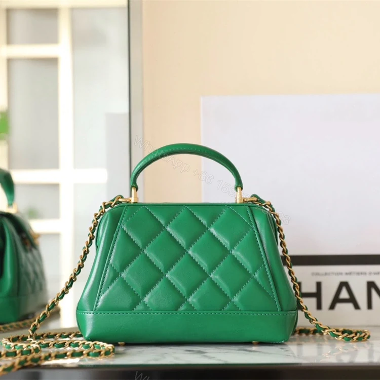View 2 of 高仿Chanel*24A系列AS4959拋光小羊皮單肩包綠色免檢版