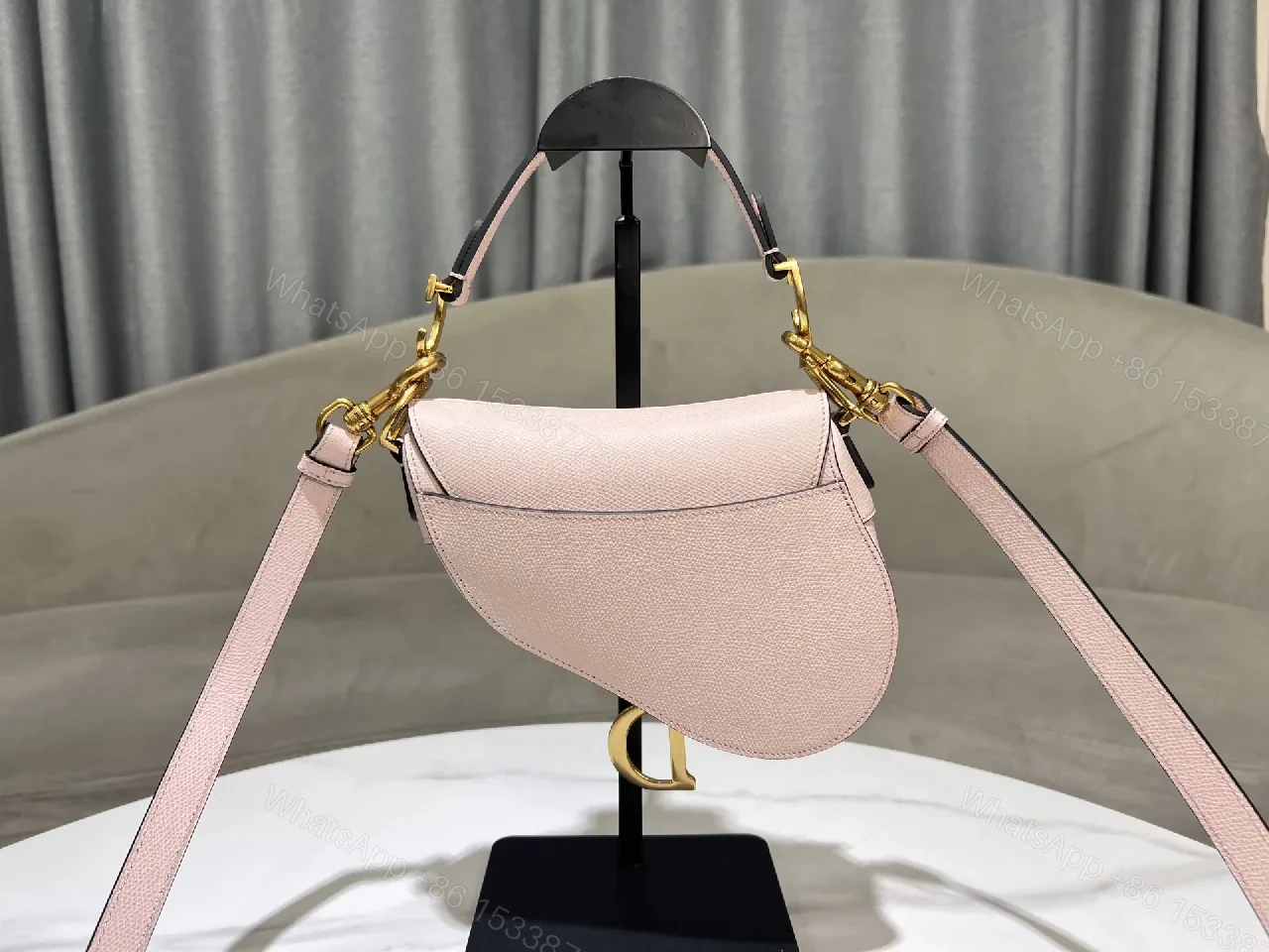 View 5 of Soft Pink Saddle Bag – Luxe Everyday Leather