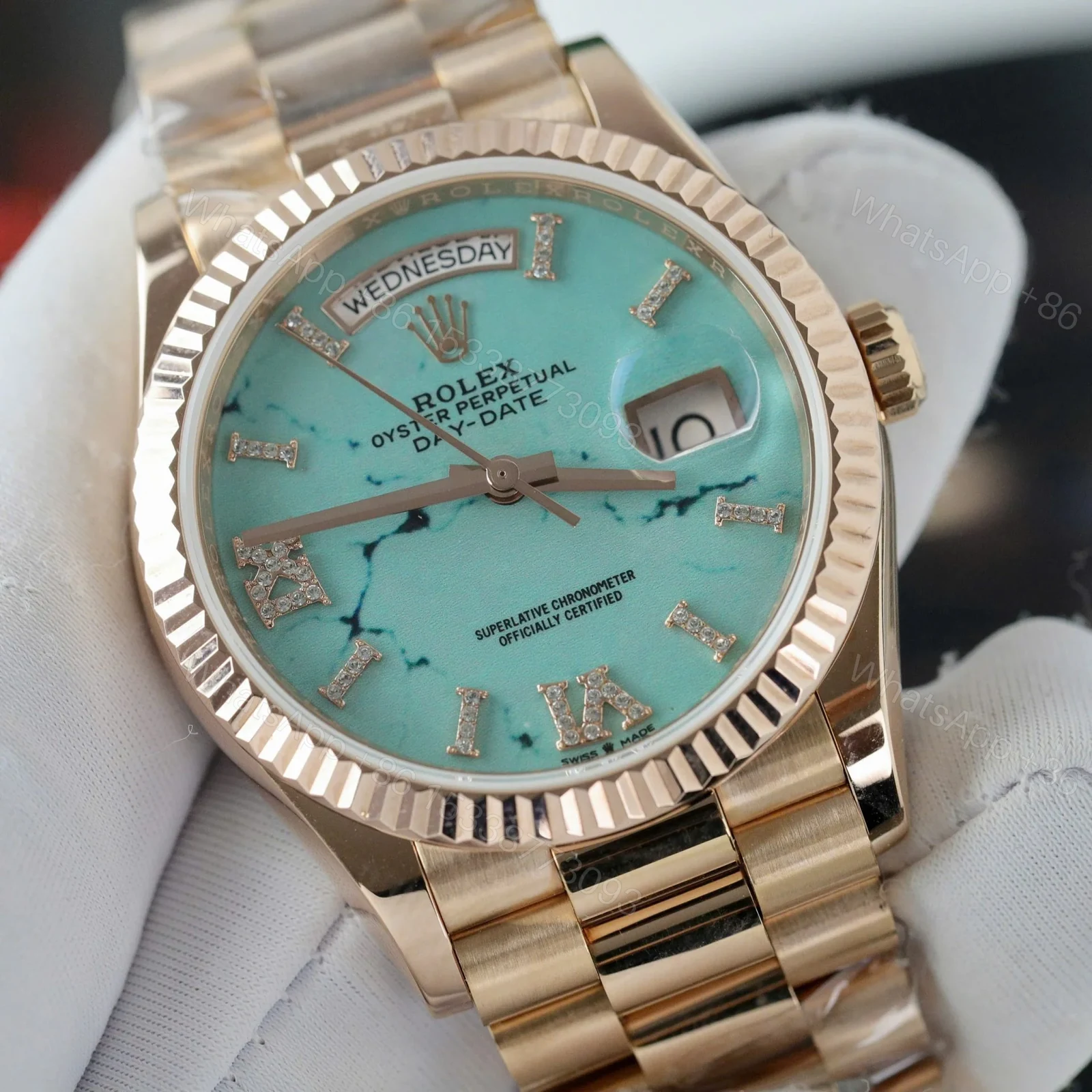 View 5 of Superclone Rolex Day-Date Turquoise Dial 128235 40 mm