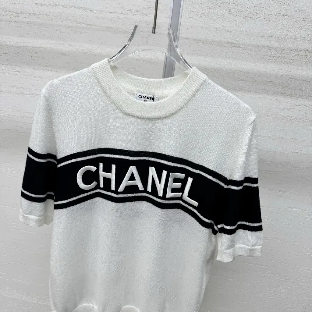 View 7 of White Knit Top - Premium Comfort, Logo Graphic, Relaxed Fit, Durable Knit