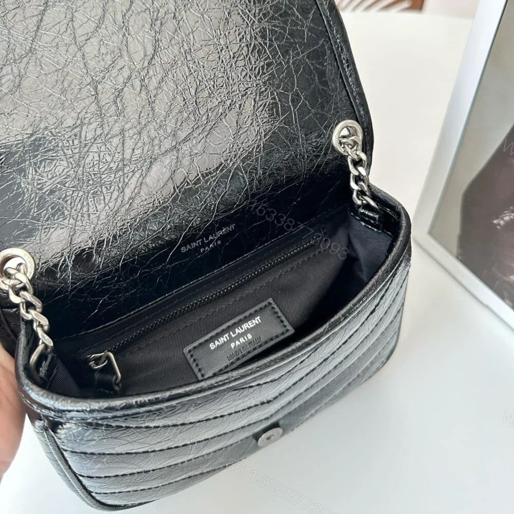 View 8 of Saint Laurent Niki Vintage Chain Wallet Black 19Cm