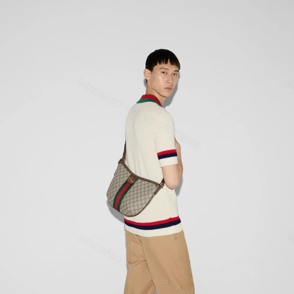 View 8 of Gucci Ophidia GG Small Shoulder Bag Beige And Ebony 30Cm 598125 9IK3T 8745