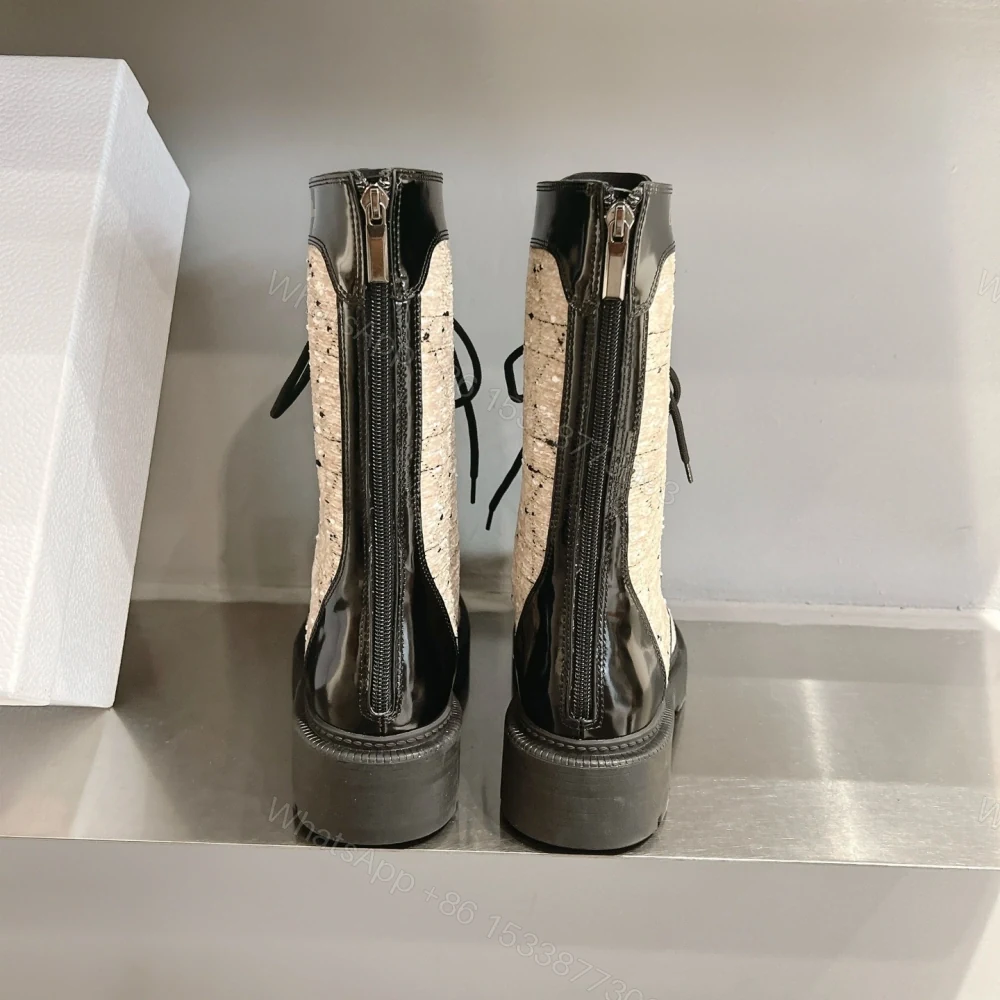 View 7 of 高仿Dior*D-Unit系列KDT133走秀款工裝中筒靴秋冬季膚色免檢版