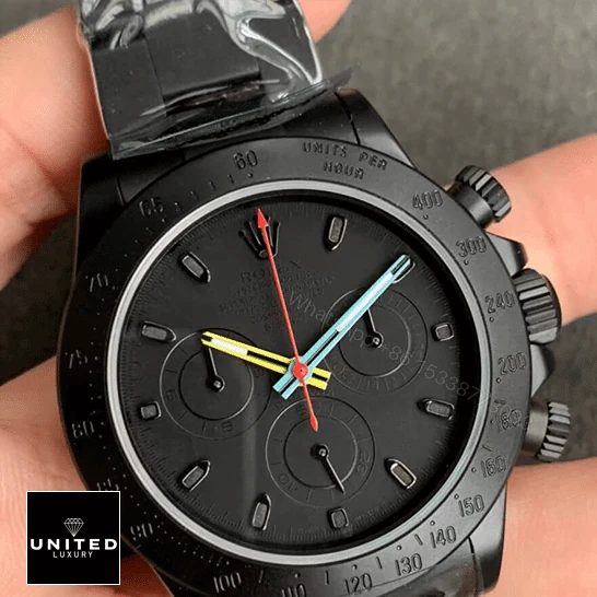 View 9 of Rolex Blaken Daytona Date Black Dial 116520 Replica