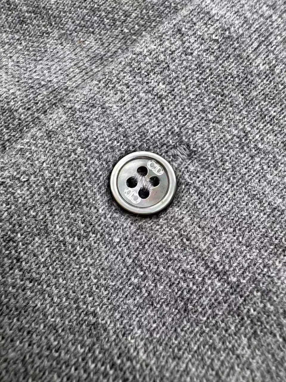 View 10 of Grey Gradient Polo Tee with Subtle Embroidery Polo Shirt, Luxe Everyday