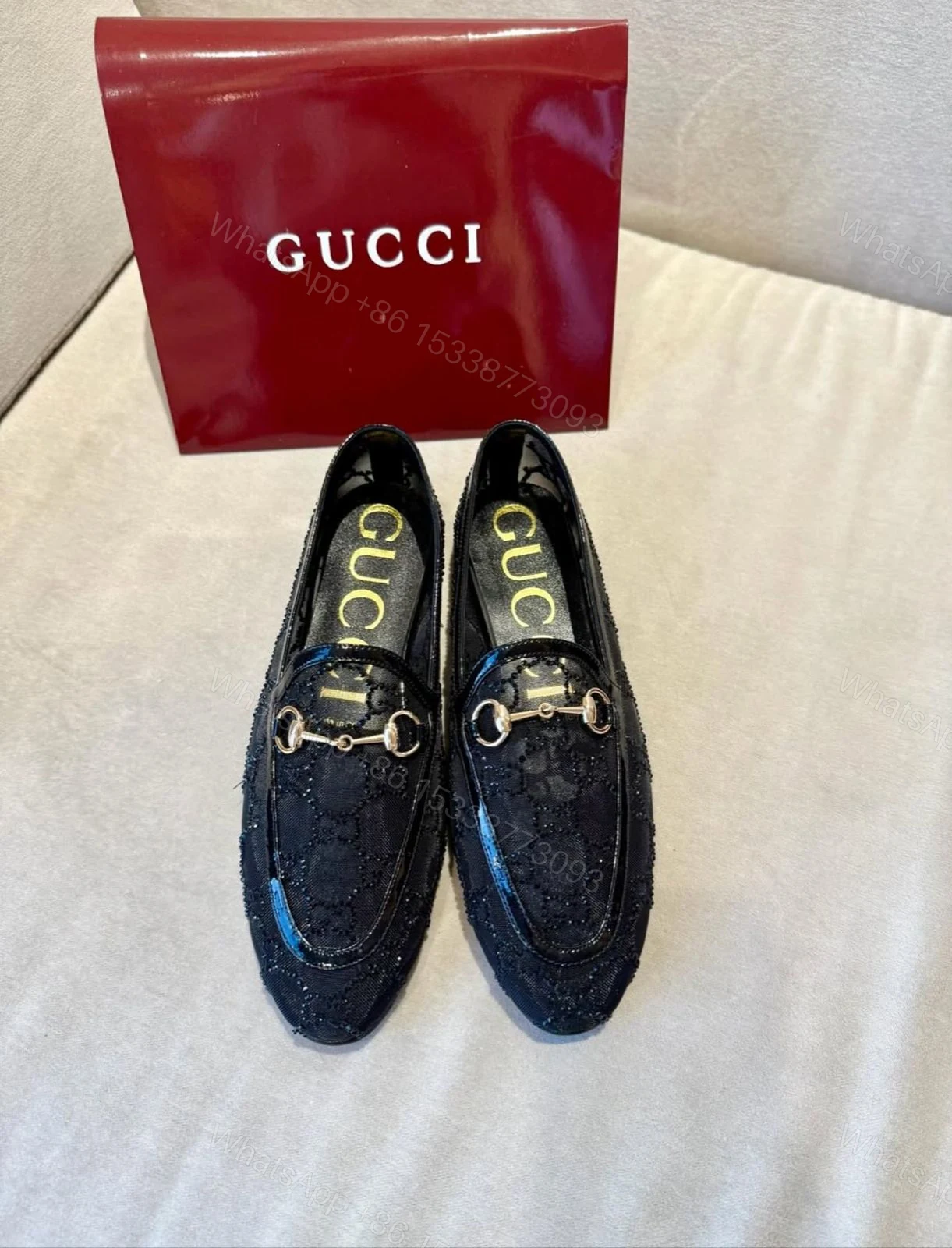 View 4 of First Copy Gucci Swarovski Loafers