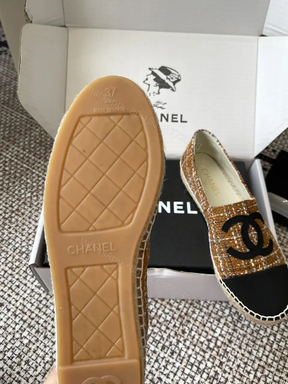 View 3 of Tweed Espadrilles: Luxury Logo Cap Toe, Comfortable Style
