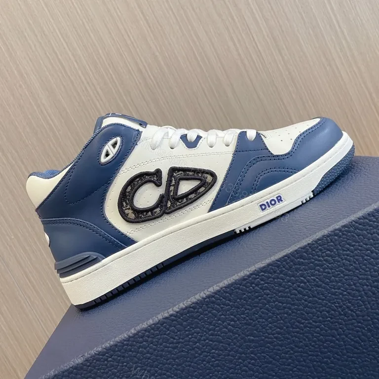 Bold Contrast Dior-Inspired High-Top Sneakers - Everyday Luxury — view 1