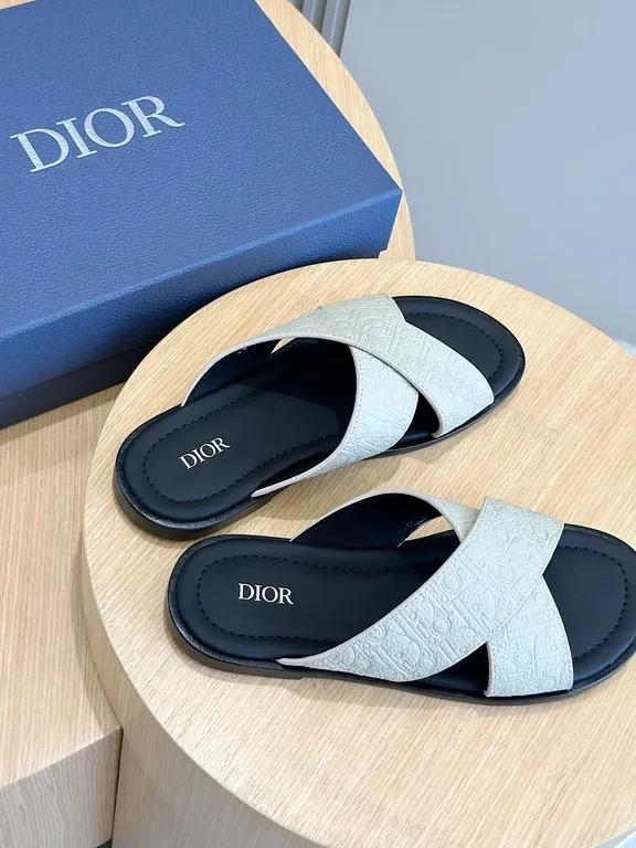 View 3 of Minimalist Strappy Sandal: Dior Textured Leather, Everyday Luxury Sandal