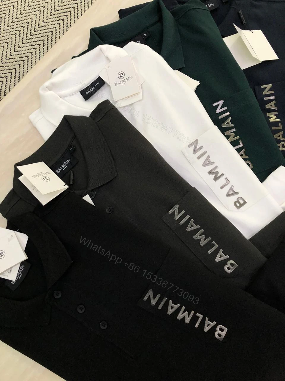 View 8 of BUY FIRST COPY BALMAIN IMPORTED COTTON POLO T-SHIRTS