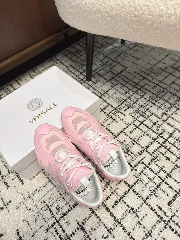 View 2 of Playful Pink Luxe: Versace-Inspired High-Top Sneakers