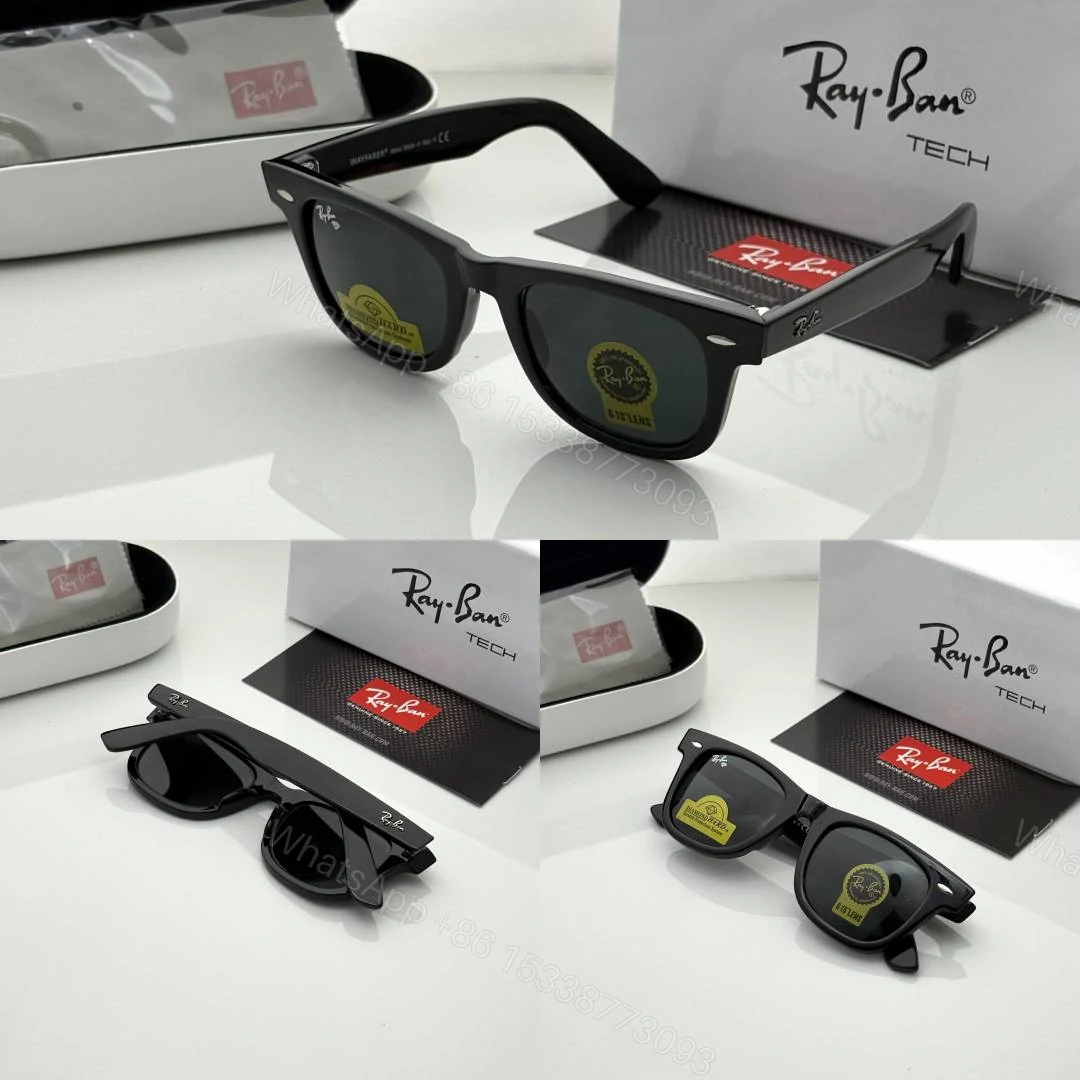 View 2 of First Copy Ray-Ban 2140 Black Shining Sunglasses UV Protected Premium Quality